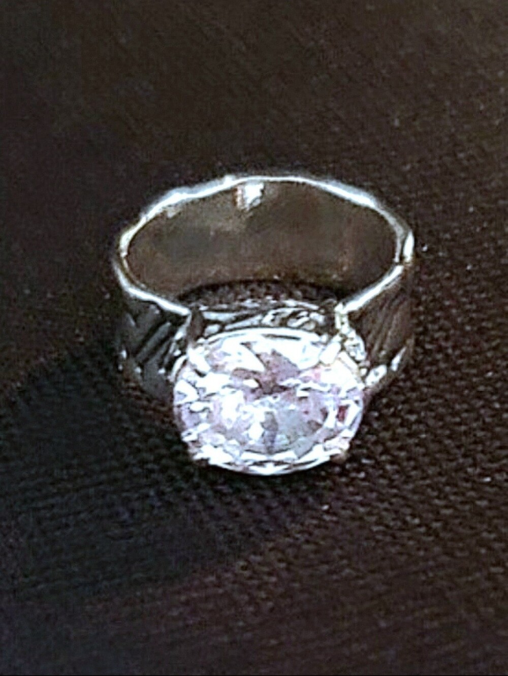 925 Sterling Silver Filigree Statment Ring Sz 7